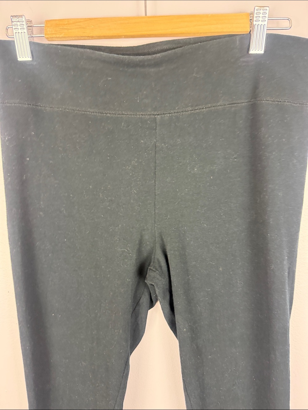 ORIGINAL Nicole Miller Black Cotton Blend High-Waisted Leggings - Size XL - Picture 4 of 11